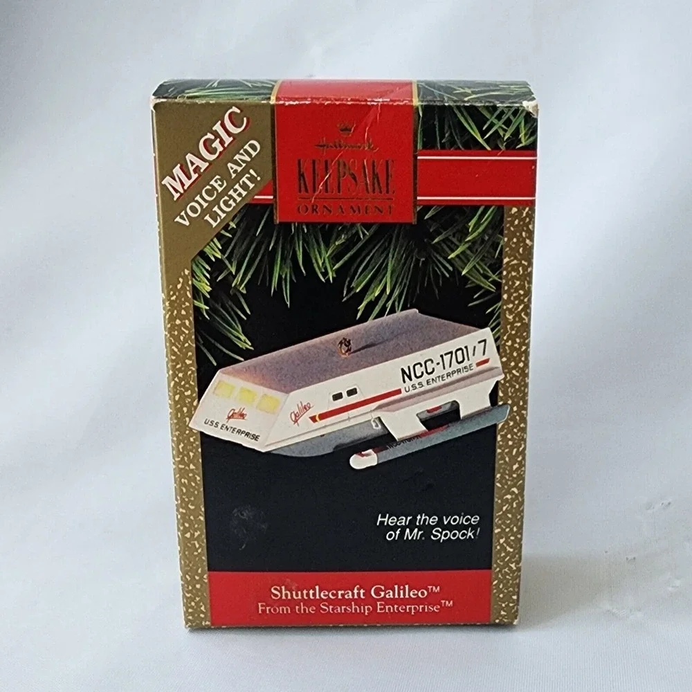 Hallmark 1992 Star Trek Galileo Shuttlecraft Mr Spok's Voice Sound Light Limited